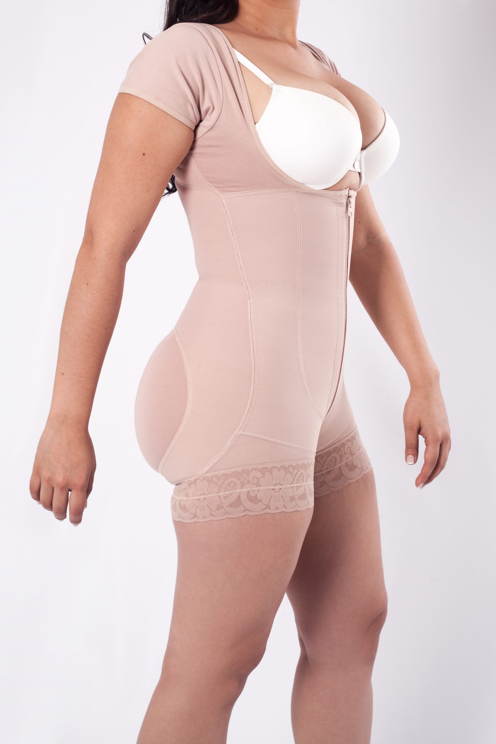 Your Contour Mid-Thigh Arm Slimmer Body Shapewear - All in One Shaping Body  Briefer with Short sleeve Arm shaper